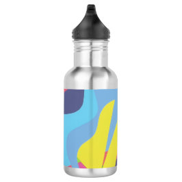 Botella De Agua Tech Grid Abstract Stainless Water Bottle