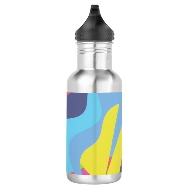 Botella De Agua Tech Grid Abstract Stainless Water Bottle (Derecha)