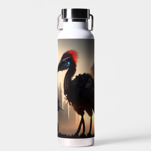 Botella De Agua "Techno-Feathers: The Futuristic Emu Robot"