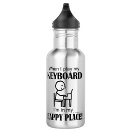 Botella De Agua Teclado Happy Place