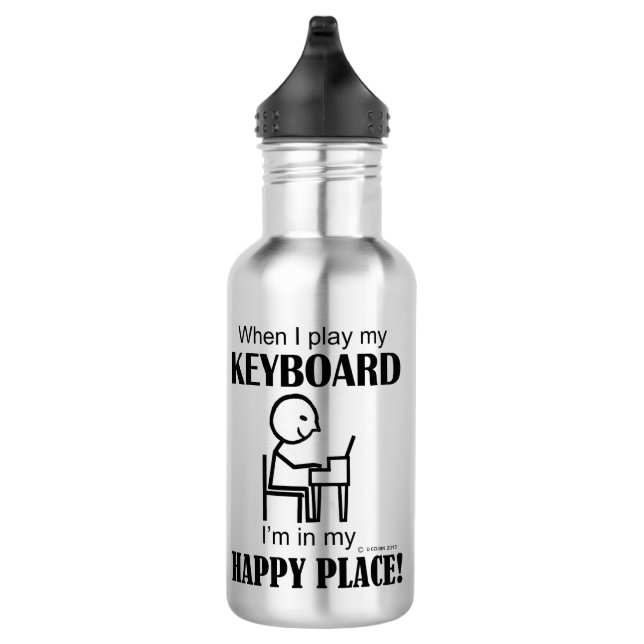 Botella De Agua Teclado Happy Place (Derecha)