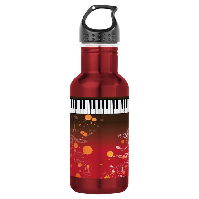 Botella De Agua teclas de piano (Anverso)