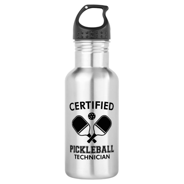 Botella De Agua Técnico de Pickleball Certificado (Anverso)