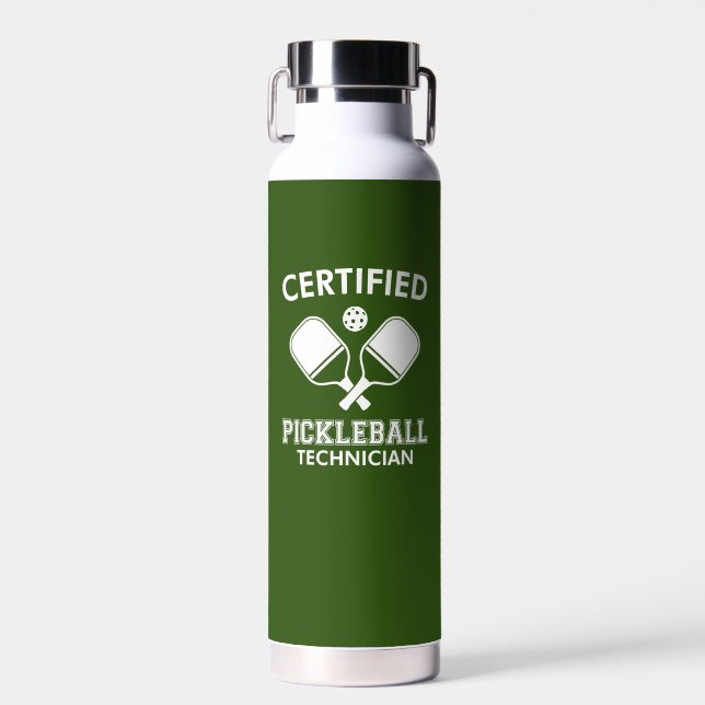 Botella De Agua Técnico de Pickleball Certificado (Delantero)