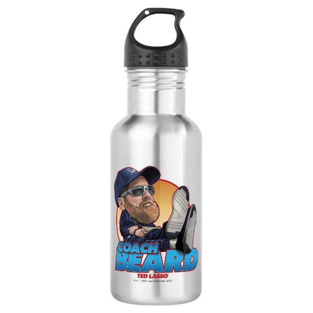 Botella De Agua Ted Lasso | Coach Beard Bobblehead (Anverso)