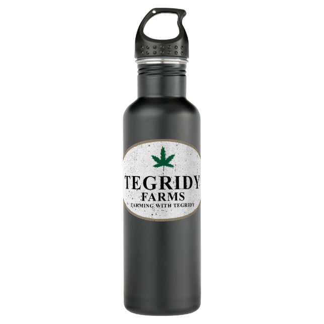 Botella De Agua Tegridy Farms - Farming With Tegridy (Anverso)