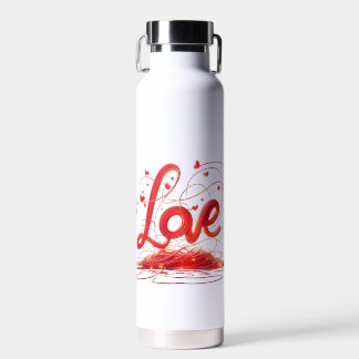 Botella De Agua Tejido De Amor Con Alambres Rojos