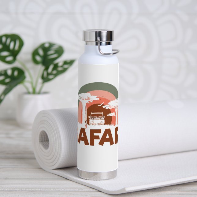 Botella De Agua Tema de África Safari (Yoga (girado))