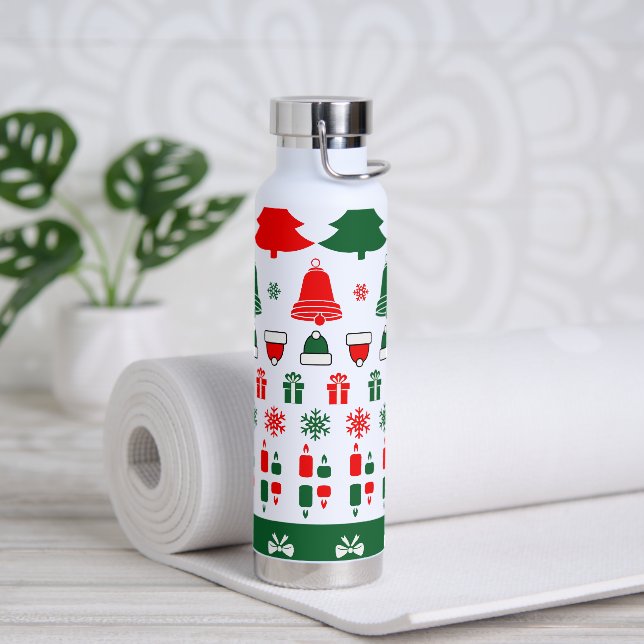 Botella De Agua Tema de navidades (Yoga)