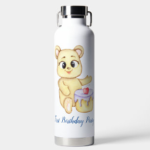 Botella De Agua Tema de oso lindo Cumpleaños niño 