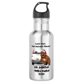 Botella De Agua Tema humorístico de acampada personalizado