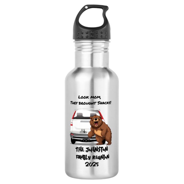 Botella De Agua Tema humorístico de acampada personalizado (Anverso)