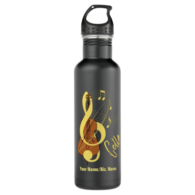 Botella De Agua Tema musical de Cello Graphic Music (Anverso)
