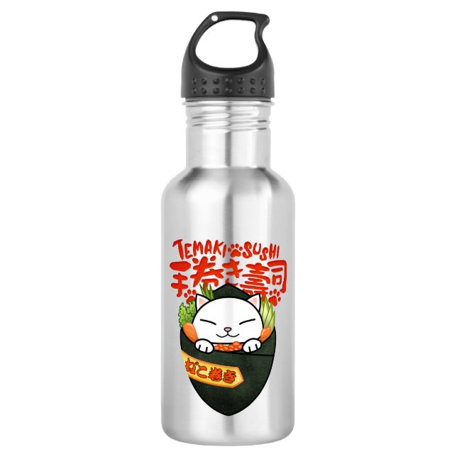 Botella De Agua Temaki Sushi Cat (Anverso)