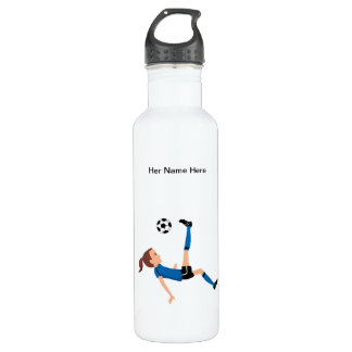 Botella de agua temática del jugador de fútbol de