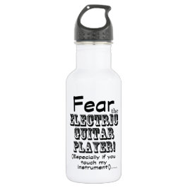 Botella De Agua Temer Al Jugador De Guitarra Eléctrica