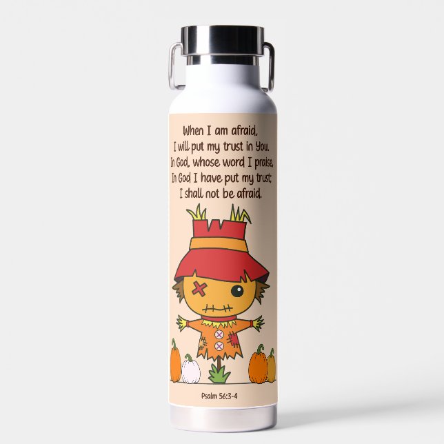 Botella De Agua Temeroso cuando tengo miedo (Delantero)