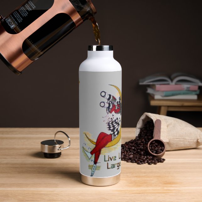 Botella De Agua Ten un buen día y una mejor vida nocturna grande (Café)