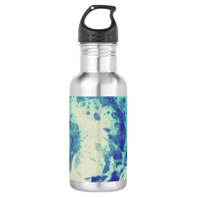Botella De Agua Teñido anudado azul (Anverso)