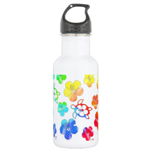 Botella De Agua Teñido anudado Honu e hibisco
