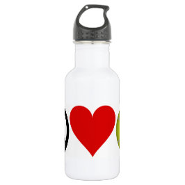 Botella De Agua Tenis del amor de la paz