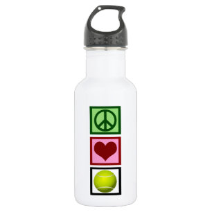 Botella De Agua Tenis del amor de la paz