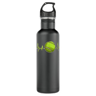 Botella De Agua Tennis Heartbeat Love Heart Player Fan Lover