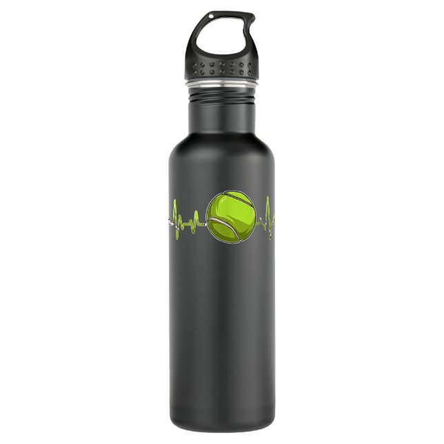 Botella De Agua Tennis Heartbeat Love Heart Player Fan Lover (Anverso)