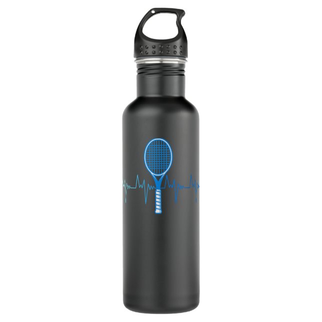 Botella De Agua Tennis Love Tennis Heartbeat Tennis Player  (Anverso)