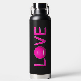 Botella De Agua Tennis Pink LOVE Black