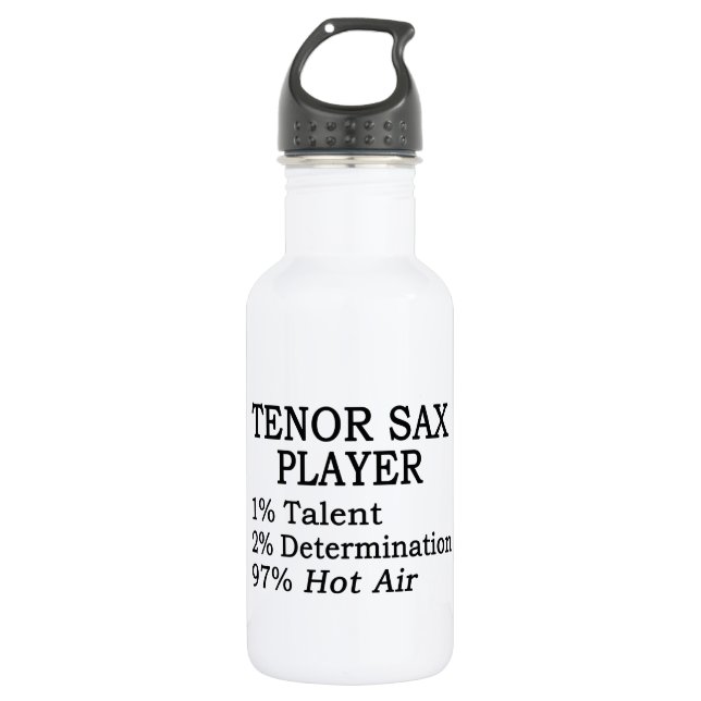 Botella De Agua Tenor Sax Player Hot Air (Anverso)