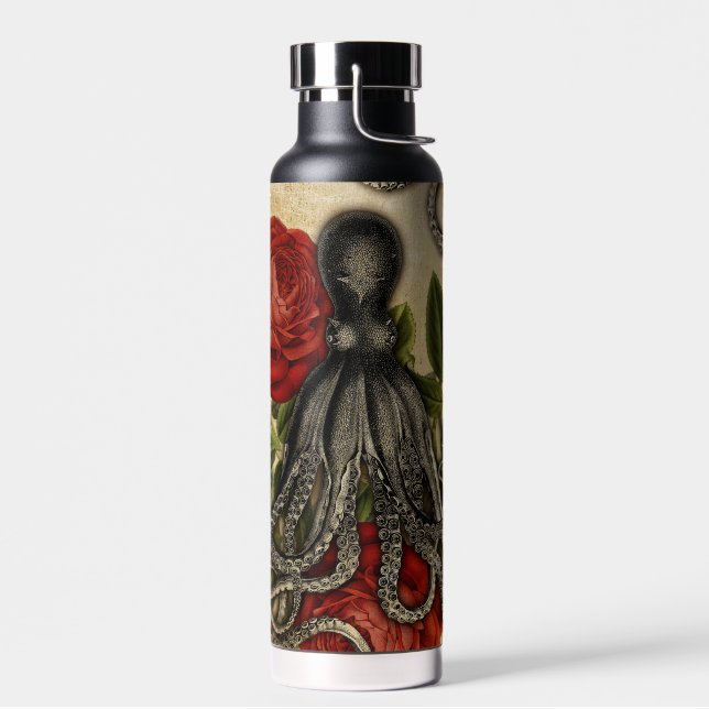 Botella De Agua Tentáculos Y Rosas (Izquierdo)