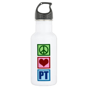 Botella De Agua Terapeuta físico del amor de la paz