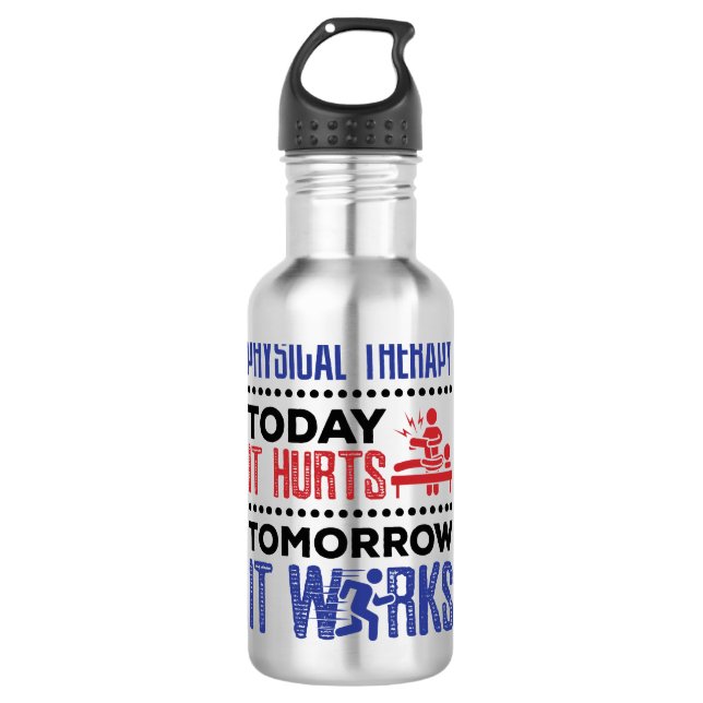 Botella De Agua Terapia Física Hoy Duele Mañana Funciona (Anverso)