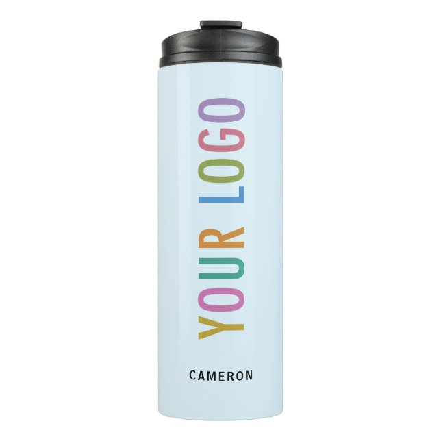 Botella de Agua Térmica Light Blue 12 oz Logo de l (Anverso)