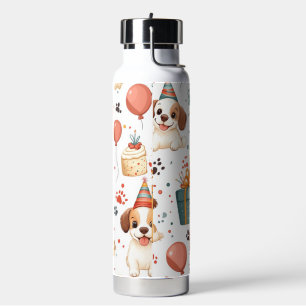 Botella De Agua Termos de cabaña de cumpleaños - Diseño acogedor p