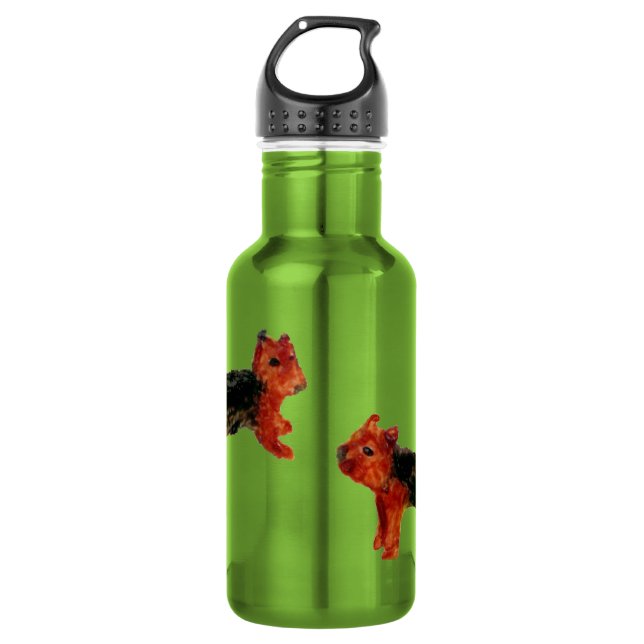 Botella De Agua Terrier Fun Dog Art (Anverso)