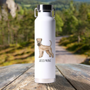 Botella De Agua Terrier Irlandés de Pelaje Suave y Nombre Personal