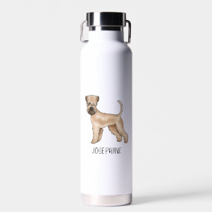 Botella De Agua Terrier Irlandés de Pelaje Suave y Nombre Personal
