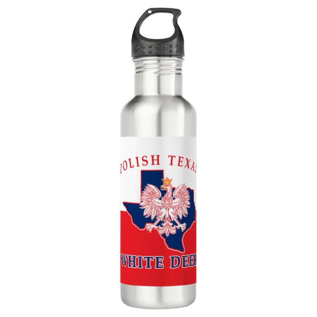 Botella De Agua Texano polaco del ciervo blanco (Anverso)