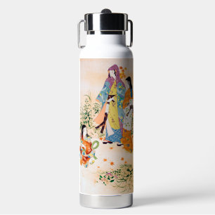 Botella De Agua Textil Japonés Antiguo