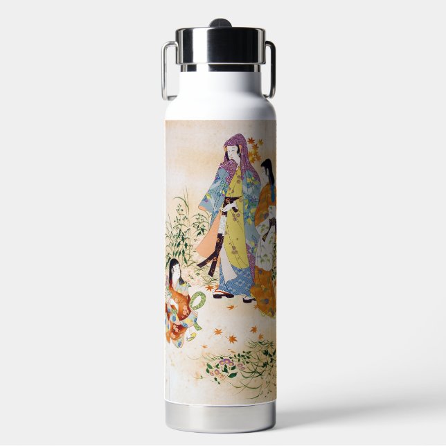 Botella De Agua Textil Japonés Antiguo (Frente)