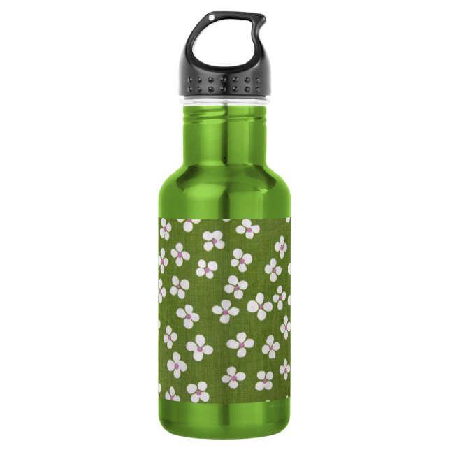 Botella De Agua Textil japonés de KIMONO, patrón florete (Anverso)