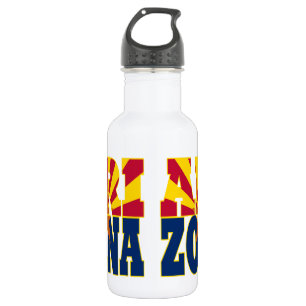 Botella De Agua Texto de la bandera de Arizona