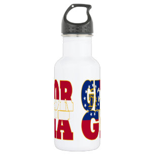 Botella De Agua texto de la bandera de Georgia