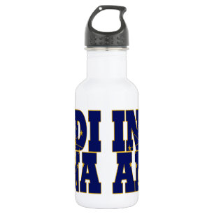 Botella De Agua texto de la bandera de Indiana