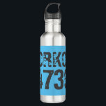 Botella De Agua Texto desgastado y raspado Workout 247365 azul<br><div class="desc">Texto desgastado y raspado Workout 247365 en color gris con fondo azul. Perfecto para todo aquel que levante,  haga ejercicio físico,  entrenando,  construyendo el cuerpo e ir al gimnasio.</div>