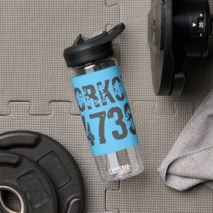 Botella De Agua Texto desgastado y rayado Entrenamiento 247365 azu