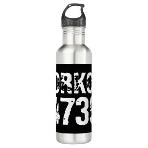 Botella De Agua Texto grabado y desgastado Workout 247365 white