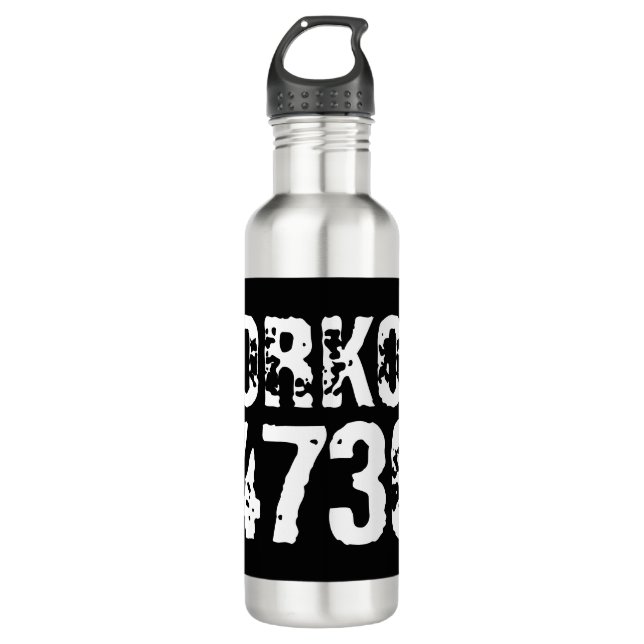 Botella De Agua Texto grabado y desgastado Workout 247365 white (Anverso)